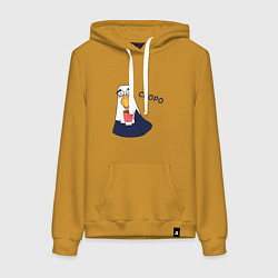 Женская толстовка-худи Орел с надписью скоро