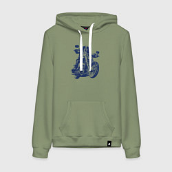 Женская толстовка-худи Cпаниель байкер на мотоцикле чоппере