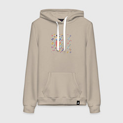 Женская толстовка-худи Девушка в цветах