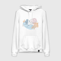 Женская толстовка-худи Арт ребенок спит