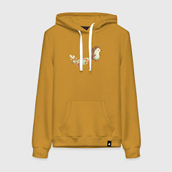 Женская толстовка-худи Ежик со спущенной лодкой