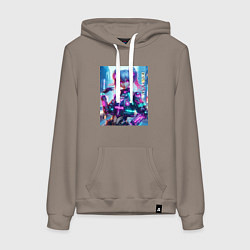 Женская толстовка-худи Модная красотка - киберпанк