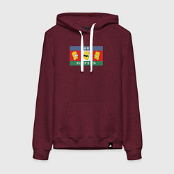 Женская толстовка-худи Bart Simpson дикая голова