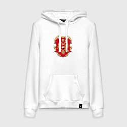 Женская толстовка-худи Герб Москвы символика ретро