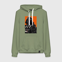 Женская толстовка-худи Вейдер показывает средний палец