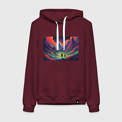 Женская толстовка-худи Фантастический красочный пейзаж