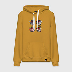 Женская толстовка-худи Бутхилл стикеры