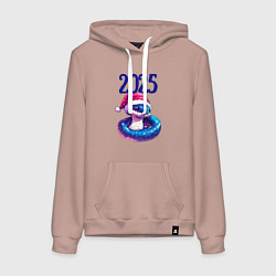 Женская толстовка-худи Новогодняя синяя змея 2025