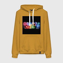 Женская толстовка-худи Все эмоции мультфильм головоломка