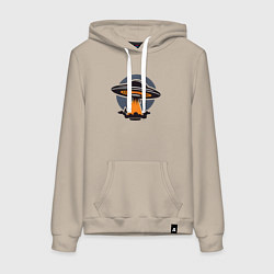 Женская толстовка-худи Летающая тарелка