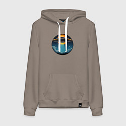 Женская толстовка-худи Космическая тарелка