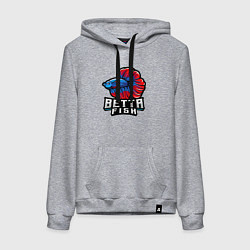 Женская толстовка-худи Бойцовая рыбка