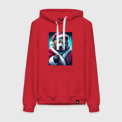 Женская толстовка-худи Cyber bear - Santa Claus