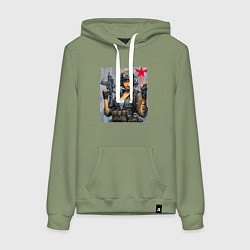 Женская толстовка-худи Cool military girl - graffiti