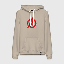 Женская толстовка-худи Мстители логотип