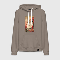 Женская толстовка-худи Doge meme - japan style