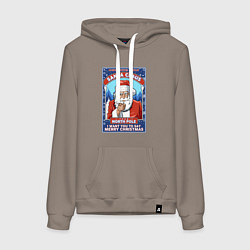 Женская толстовка-худи Santa Claus north pole