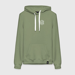 Женская толстовка-худи Без труда не вытащишь и рыбку - белая надпись