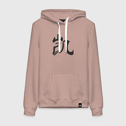 Женская толстовка-худи Иероглиф победа