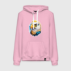 Женская толстовка-худи Яркая голова орла