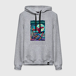 Женская толстовка-худи Чувак паук против чувака летучей мыши - нейроарт п