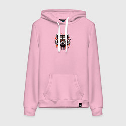 Женская толстовка-худи Голова енота с брызгами краски