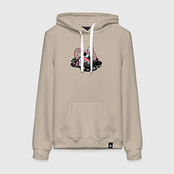 Женская толстовка-худи Схватка с космическим осьминогом