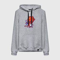 Женская толстовка-худи Химик осьминог