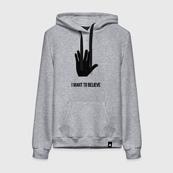 Женская толстовка-худи Вулканский салют