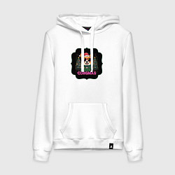 Женская толстовка-худи Новогодний пес корги