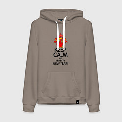 Женская толстовка-худи Сохраняй спокойствие и с новым годом
