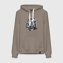 Женская толстовка-худи Dark side карандаш