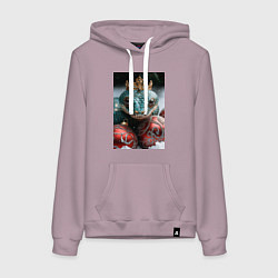 Женская толстовка-худи Новогодняя змея королева