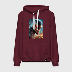 Женская толстовка-худи Ужасный Веном - неоновое свечение