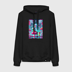 Женская толстовка-худи Rick and Morty under the mushrooms