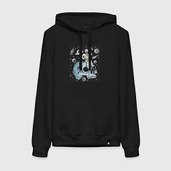 Женская толстовка-худи Скелет в космосе