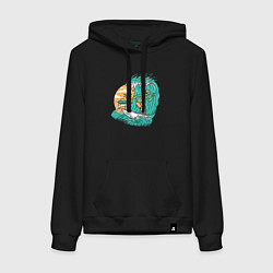 Женская толстовка-худи Пришелец серфер