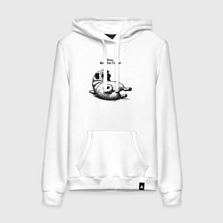 Женская толстовка-худи Мопс Валентин