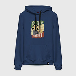 Женская толстовка-худи Зелёный и красный свет