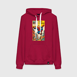 Женская толстовка-худи Spider-Trump superhero