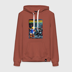 Женская толстовка-худи Donald vs Venom - ai art fantasy