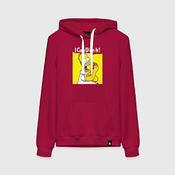 Женская толстовка-худи Гомер с пончиком