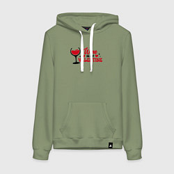 Женская толстовка-худи Wine is my valentine