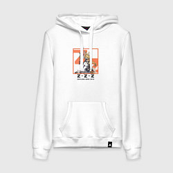 Толстовка-худи хлопковая женская Пульхра Феллини - Zenless Zone Zero, цвет: белый