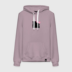 Женская толстовка-худи Минималистка женщина - черный квадрат для пары