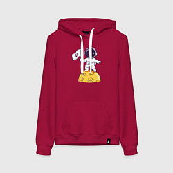 Женская толстовка-худи Астронавт прибыл на луну