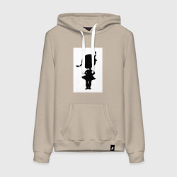 Женская толстовка-худи Силуэт поцелуй она - для пары