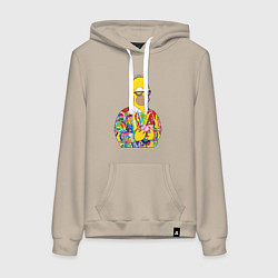 Женская толстовка-худи Красочный Гомер