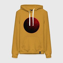 Женская толстовка-худи Планета арт, багровая