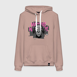 Женская толстовка-худи The girl in the mask with patches